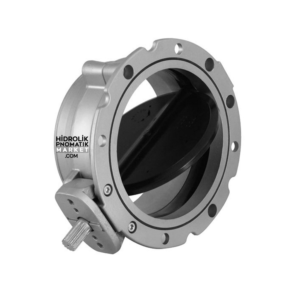 BV1F250NN Tek Flanşlı Kelebek Klepe 250MM EPDM Bunker Silo Hat Vanası, Sıvı Katı Gaz Klepesi