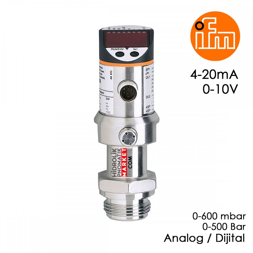 IFM PI7093 Basınç Transmitteri 4-20 mA Analog 0-10V Dijital 12V 24V 220V 0-10 Bar, 50-300 Bar Basınç Sensörü IFM PI7093 Basınç Transmitteri 4-20 mA Analog 0-10V Dijital 12V 24V 220V 0-10 Bar, 50-300 Bar Basınç Sensörü