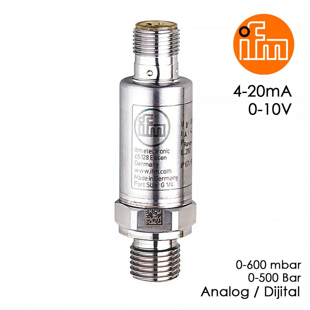 IFM PT5404 Basınç Transmitteri 4-20 mA Analog 0-10V Dijital 12V 24V 220V 0-10 Bar, 50-300 Bar Basınç Sensörü IFM PT5404 Basınç Transmitteri 4-20 mA Analog 0-10V Dijital 12V 24V 220V 0-10 Bar, 50-300 Bar Basınç Sensörü