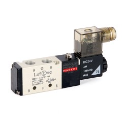 Luftec LV2521-08 24V DC Bobinli Solenoid Pnomatik Hava Air Valf
