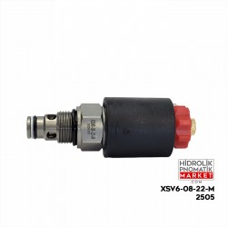 Coilworld XSV6-08-22-M 2505 Popet Valf Manuelli Normal Kapalı  08-2 Debi 50 Basınç 350