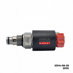 Coilworld XSV6-08-28 2505 Popet Valf Manuelli Normal Kapalı Çift Çekli  08-2 Debi 40 Basınç 350