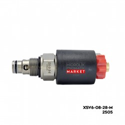 Coilworld XSV6-08-28-M 2505 Popet Valf Manuelli Normal Kapalı Çift Çekli 08-2 Debi 40 Basınç 350