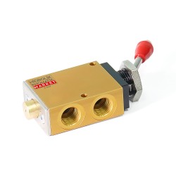 Pneumax 214/2.32.55/1 – 5/2 Mekanik Valf, G1/8, Düğmeli Tip, Seri 214