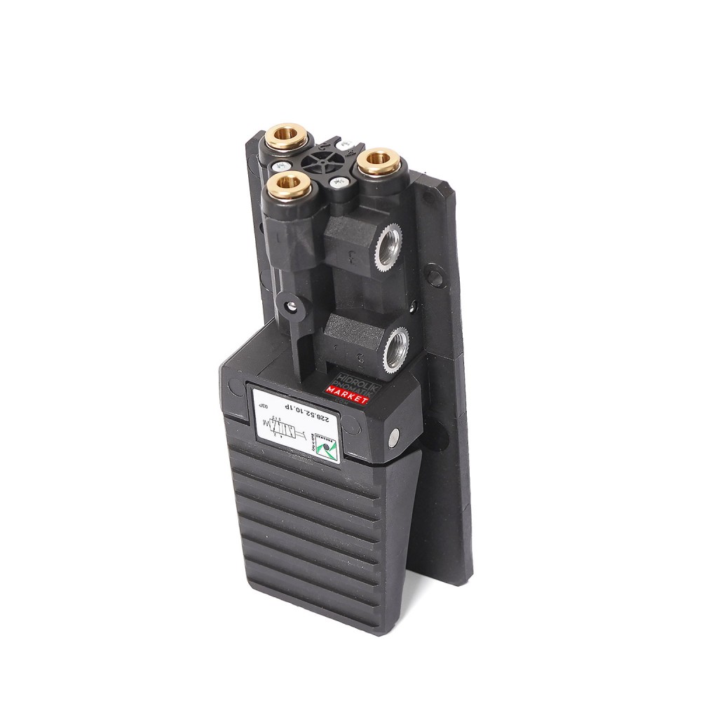 Pneumax 228.52.10.1P – Pedallı 5/2 Pnömatik Yön Kontrol Valfi - Ayak Kontrollü