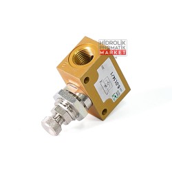 Pneumax 6.01.14/1 – G1/4 BSPP Tek Yönlü Akış Ayar Valfi Pnömatik Valf