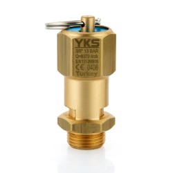 3/8″ 13 Bar Basınç Emniyet Ventili YKS 131 Standart Basınç Emniyet Valfi Su Hava Yağ ve Akışkan Basınç Tahliye Ventili