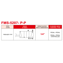 1/4-5/2 Pedal Pedal Valf   Fms