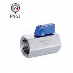 Paslanmaz Mini Küresel Vana Dişi Dişi SS 316 PN63 1" Paslanmaz Mini Küresel Vana Dişi Dişi SS 316 PN63 1"