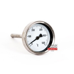 Sıcaklık Ölçer Manometre 0-500C - Isı Sıcaklık Probu Tank - Boru - Proses Manuel Göstergeli Isı Sensörü