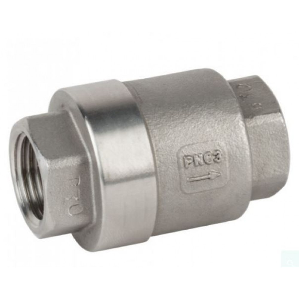 Paslanmaz Dik Çek Valf Hat Tipi  Pnomatik Çek Valf 1/2 PN 63