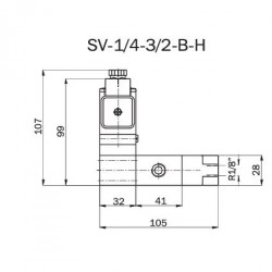 SV-1/4-3/2-BH TEK BOBİN VALF 110 AC DİK BOBİN 9 W