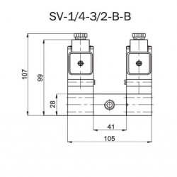SV-1/4-3/2-BB TEK BOBİN VALF 110 AC DİK BOBİN 9 W