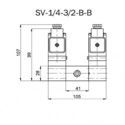 SV-1/4-3/2-BB TEK BOBİN VALF 110 AC DİK BOBİN 9 W