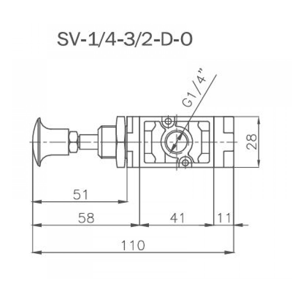SV-1/4-3/2-DO MEKANİK UYARLI VALF SV-1/4-3/2-DO MEKANİK UYARLI VALF