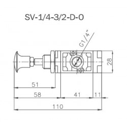 SV-1/4-3/2-DO MEKANİK  UYARLI VALF 