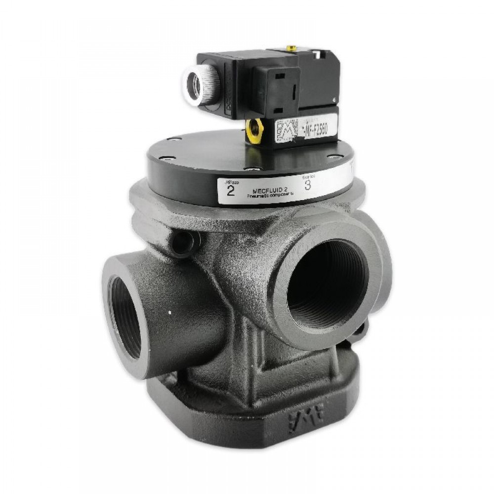 Mecfluıd Mf2560-S 1"1/2 "-3/2 Normalde Kapalı Popet Valf 110 Ac