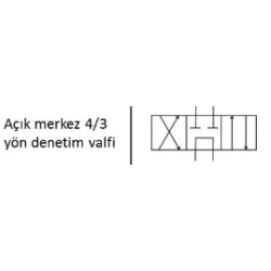 NG6 Hidrolik valf  Çift  Bobin Orta konumda P ve T birbirine açık merkez  220 ac 