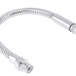 Yuvarlak Uçlu Spiral Bor Yağ Hortumu 1/2 Ölçek Yağ Yönlendirici Hareketli Hortum 40CM Metal Erkek Dişli