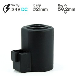 MRT 4450 24V DC İş Makinesi Bobini İç Çap 21mm x Boy 59,2mm - DEUTSCH Volvo 210