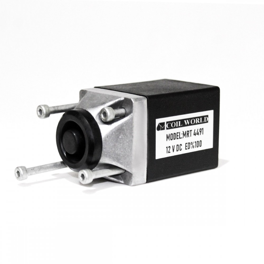 MRT 4491 12V DC Vidalı Hidrolik Valf Bobini vida delik merkezi 28x28mm kare 44x44mm - DIN 43650