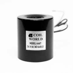 MRT 4467  24V DC Hidrolik Valf Bobini İç Çap 20mm x Boy 51,5mm - KABLOLU