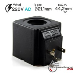 MRT 4357 220V AC Hidrolik Valf Bobini İç Çap 21,1mm x Boy 44,2mm - DIN 43650 MRT 4357 220V AC Hidrolik Valf Bobini İç Çap 21,1mm x Boy 44,2mm - DIN 43650