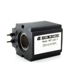 MRT 4364P 220V AC Hidrolik Valf Bobini İç Çap 20mm x Boy 52,5mm - Pimli