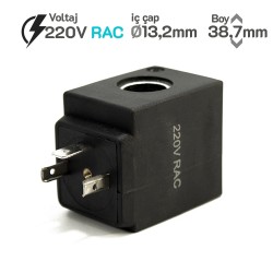 MRT 4393 220V RAC Pnömatik Valf Bobini İç Çap 13,2mm x Boy 38,7mm - DIN 43650 MRT 4393 220V RAC Pnömatik Valf Bobini İç Çap 13,2mm x Boy 38,7mm - DIN 43650