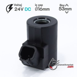 MRT 4460 24V DC İş Makinesi Bobini İç Çap 16mm x Boy 53mm - DEUTSCH