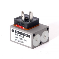 Oransal Valf MRT 6001 Hidrolik Valf Bobini 7625750G24 24VDC S1 0.58A DIN43650 Soket Hawe