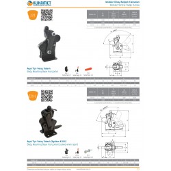 Kukamet 221L Kilitli Yatay Taban Hızlı Bağlantı Elemanı Seri 221 L 4-6 Toggle Clamp