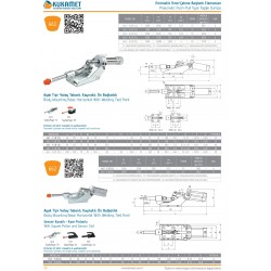 Kukamet 662 Yatay Tabanlı Ön Bağlantılı Pnömatik İtme Çekme Hızlı Bağlantı Elemanı Toggle Clamp Kukamet 662 Yatay Tabanlı Ön Bağlantılı Pnömatik İtme Çekme Hızlı Bağlantı Elemanı Toggle Clamp