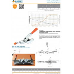 Kukamet 551-3 Yatay - Alçak Tabanlı Otomatik Ayarlı Bağlantı Elemanları Toggle Clamp Kukamet 551-3 Yatay - Alçak Tabanlı Otomatik Ayarlı Bağlantı Elemanları Toggle Clamp