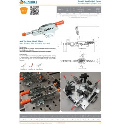 Kukamet 552-3 Yatay Yüksek Tabanlı Otomatik Ayarlı Bağlantı Elemanları Toggle Clamp 