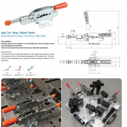 Kukamet 552-3 Yatay Yüksek Tabanlı Otomatik Ayarlı Bağlantı Elemanları Toggle Clamp Kukamet 552-3 Yatay Yüksek Tabanlı Otomatik Ayarlı Bağlantı Elemanları Toggle Clamp