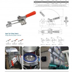 Kukamet 312-1 Dikey Tabanlı U Kancalı Gerdirme Mandalı Toggle Clamp Kukamet 312-1 Dikey Tabanlı U Kancalı Gerdirme Mandalı Toggle Clamp