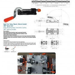 Kukamet 536-3-Q12 Döküm Gövdeli İtme Çekme 180* Kollu Toggle Clamp