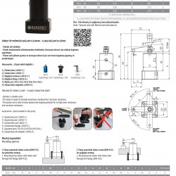Kukamet 6016 25, 32, 40, 50, R/L Pnömatik Flanş Bağlantılı Swing Clamp Pneumatic Air