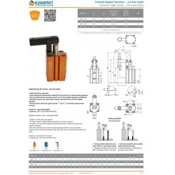 Kukamet 6017 25, 32, 40, 50, Döner Tip Pnömatik Kare Gövdeli Bağlantı Elemanı Toggle Clamp Pneumatic Air