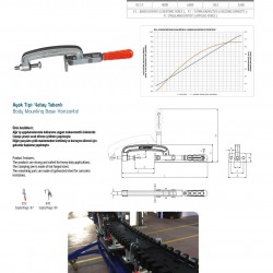 Kukamet 811-1 Yatay Tabanlı İşkence Tipi Clamp Hızlı Bağlantı Elemanı Toggle Clamp