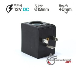 MRT 4402-1 12V DC Hidrolik Valf Bobini İç Çap 13mm x Boy 40mm - DIN 43650 evı5m/13 amısco  MRT 4402-1 12V DC Hidrolik Valf Bobini İç Çap 13mm x Boy 40mm - DIN 43650 evı5m/13 amısco