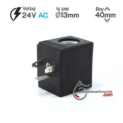 MRT 4402-1 24V AC Hidrolik Valf Bobini İç Çap 13mm x Boy 40mm - Soketli evı5m/13 amısco 