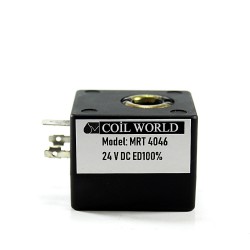 MRT4046 Pnömatik Valf Ventil Bobin 24V DC İç Çap 11mm x Boy 36mm - DIN 43650 Soket Bobin