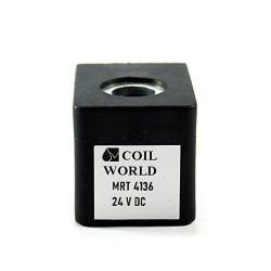 MRT4136 Pnömatik Hava Ventil Valf Bobini 24V DC İç Çap 10mm x Boy 30mm - DIN 43650 Soket Bobin 25watt