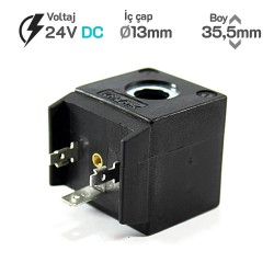 MRT4153 24V DC Pnömatik Valf Bobini İç Çap 13mm x Boy 35,5mm - DIN 43650 Soket Bobin S8LD 24 DC MRT4153 24V DC Pnömatik Valf Bobini İç Çap 13mm x Boy 35,5mm - DIN 43650 Soket Bobin S8LD 24 DC