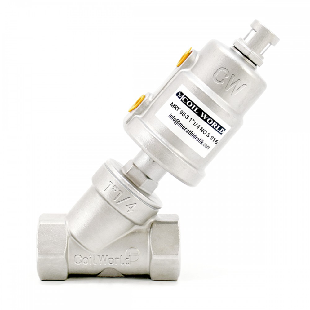 Coil World - MRT 95-3 Pnömatik 1"1/4 NC S 316 Pistonlu Vana Coil World - MRT 95-3 Pnömatik 1"1/4 NC S 316 Pistonlu Vana