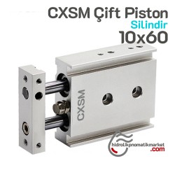 CSMX 10x60 Çift Piston Pnömatik Silindir - Maske Makinesi Yedek Parça