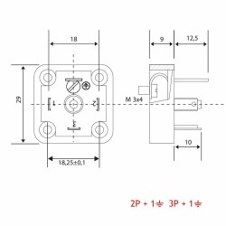 MRT 9008 Bobin Soketi AV02 - AV03 Bobin Bağlantı Soketi Baza Bases 4pimli Geniş Tip DIN43650
