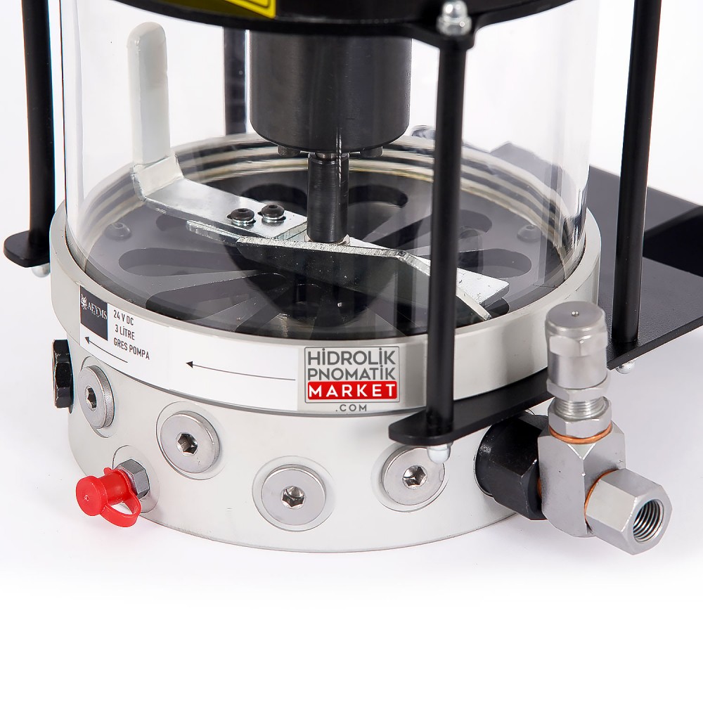Gres Hat Yağlama Ünitesi 3 Kg 220V / 110V AC Sabit Yağ Pompası Bağlantı R1/8"  - R1/4" 